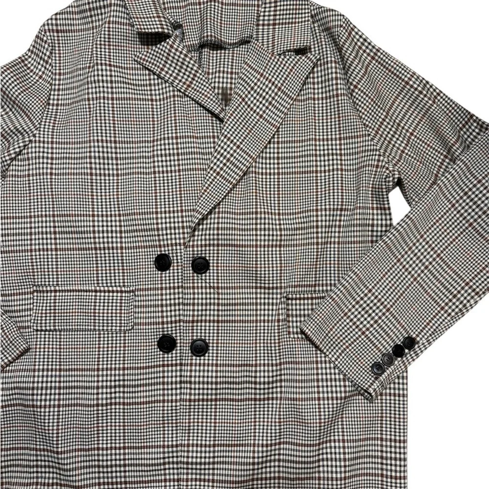 Lightweight Plaid Slouchy Blazer - Picture 2 of 5